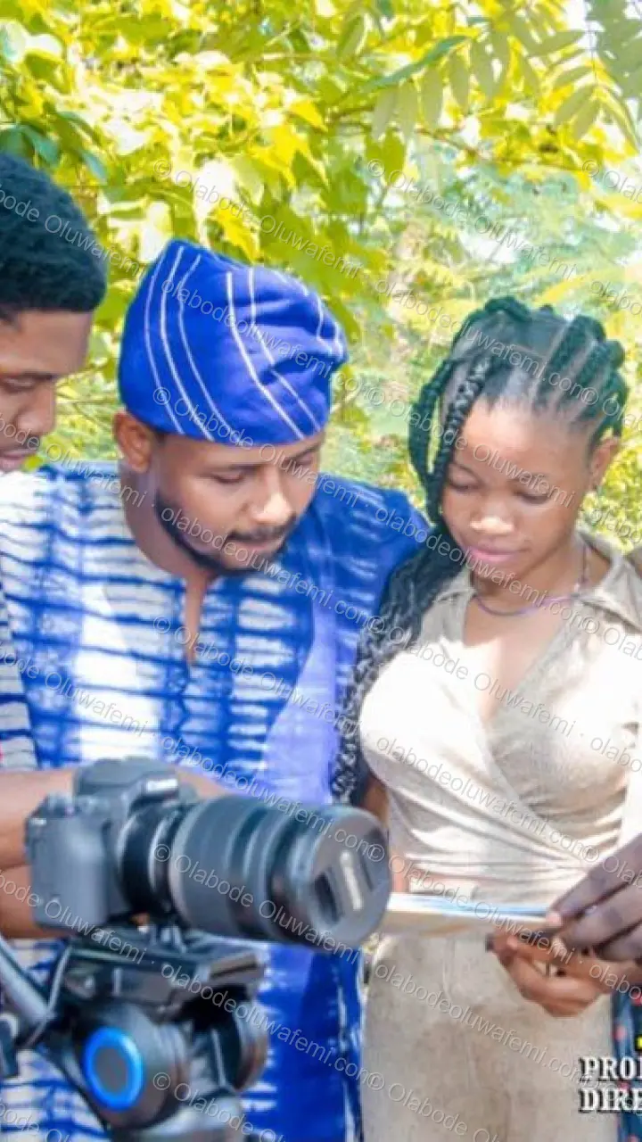 Àyànmó film production still — Olabode Oluwafemi — Phone / Story