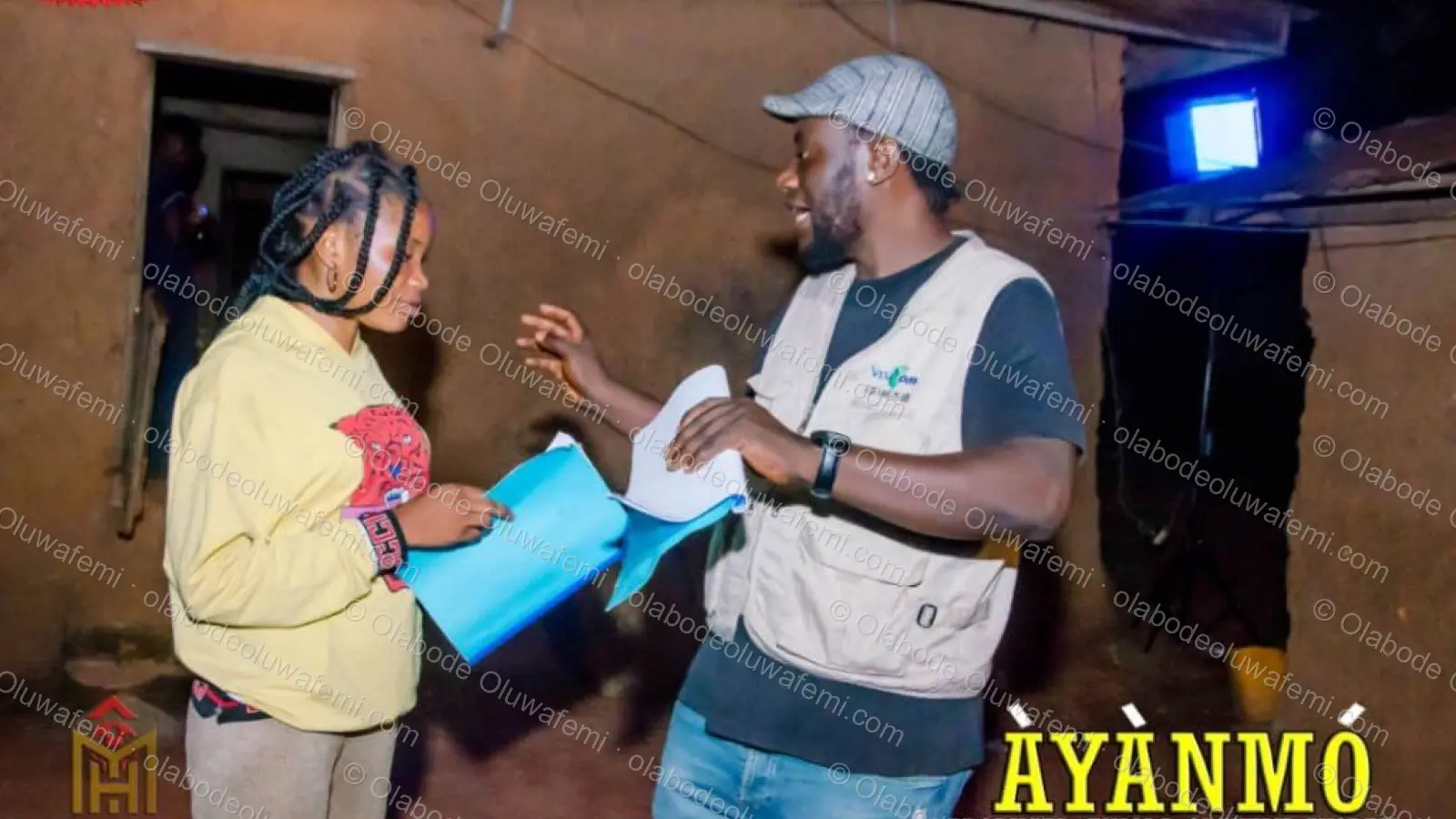 Àyànmó film production still — Olabode Oluwafemi