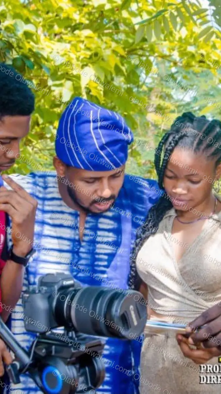 Àyànmó film production still — Olabode Oluwafemi — Phone / Story