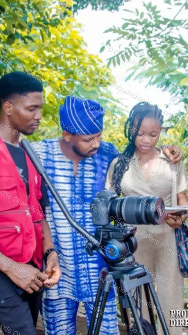 Àyànmó film production still — Olabode Oluwafemi — Phone / Story